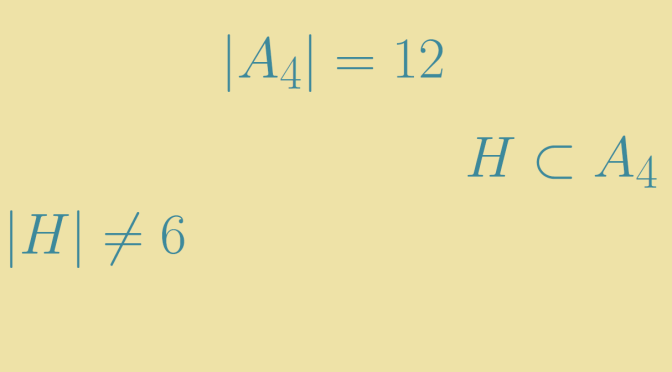 Converse of Lagrange’s theorem does not hold