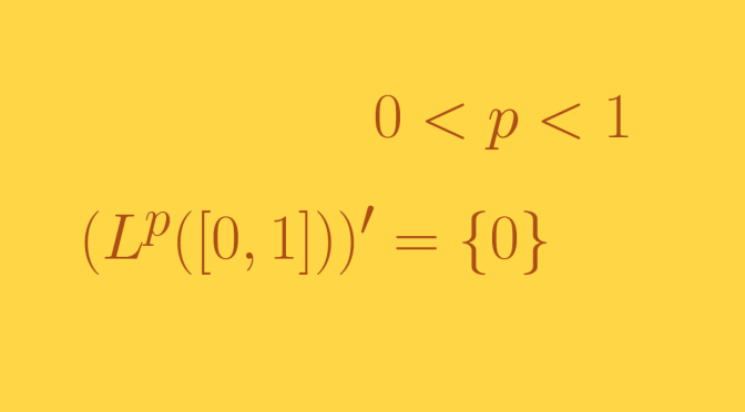 A topological vector space with no non trivial continuous linear form