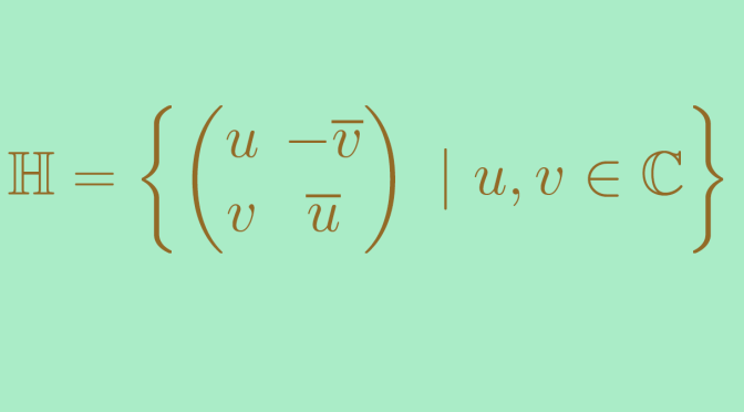 The skew field of Hamilton’s quaternions