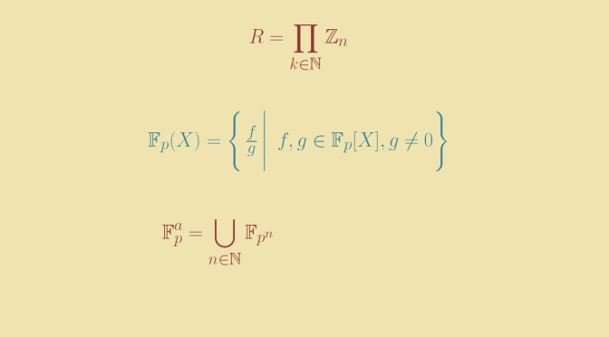 Infinite rings and fields with positive characteristic