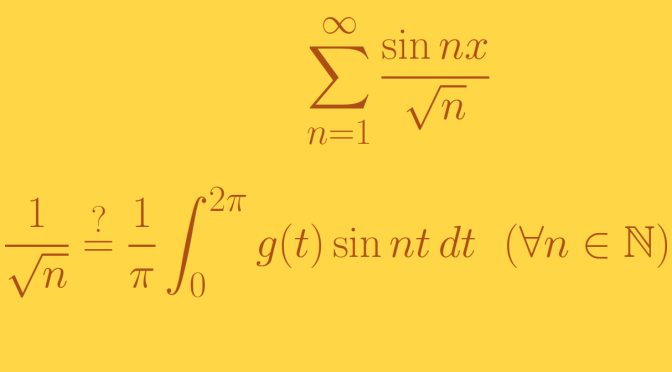 A trigonometric series that is not a Fourier series (Riemann-integration)