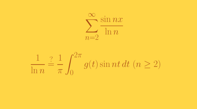 A trigonometric series that is not a Fourier series (Lebesgue-integration)