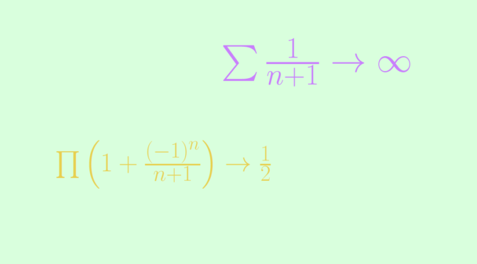 Counterexample around infinite products