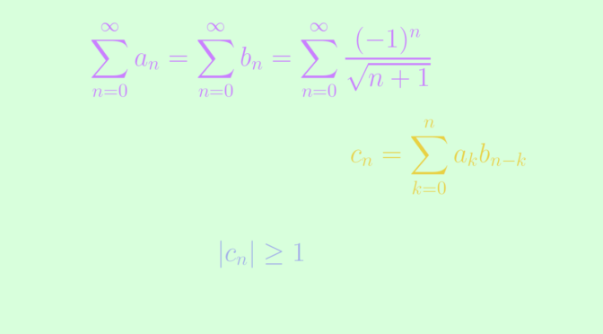 Counterexamples around the Cauchy product of real series