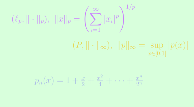 A non complete normed vector space