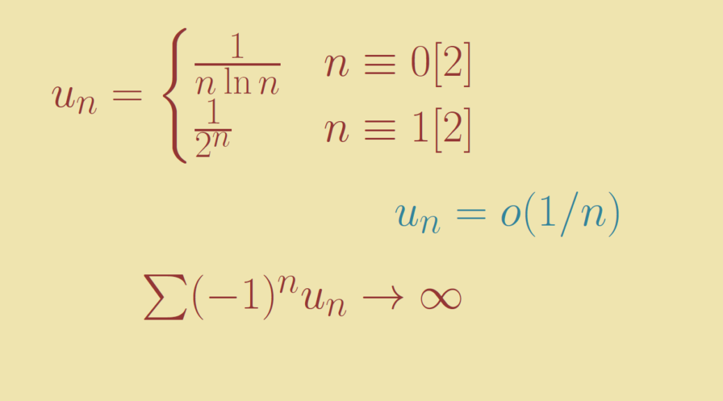 Counterexamples around series (part 2) Math Counterexamples