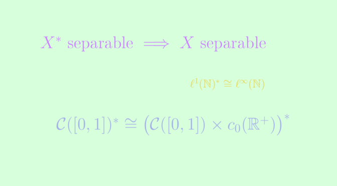 Separability of a vector space and its dual